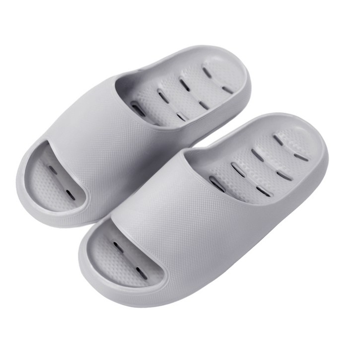 베이스알파에센셜 남성용 편안한 미끄럼방지 물빠짐 EVA 욕실화 실내화, 그레이, 1개