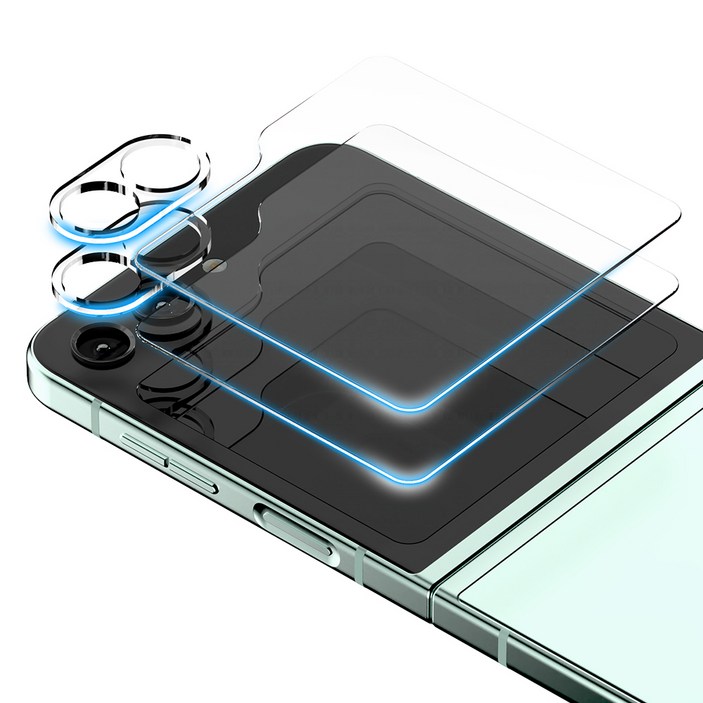 구스페리 빛번짐 방지 에어가드 풀커버 카메라 렌즈  후면보호 강화유리 휴대폰 액정보호필름 2p 세트, 1세트