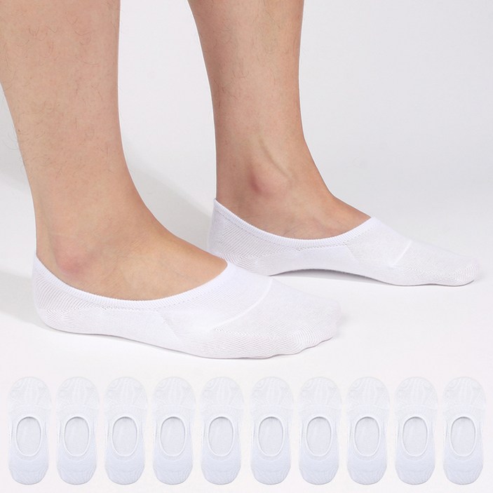 두발로 남성용 안벗겨짐 자물쇠 페이크삭스 10켤레