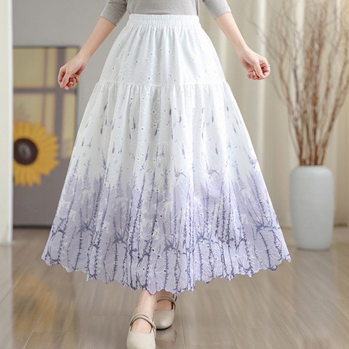 포플러앤씨 여성용 루나틱스 A라인 롱 스커트 P26SPSK123013