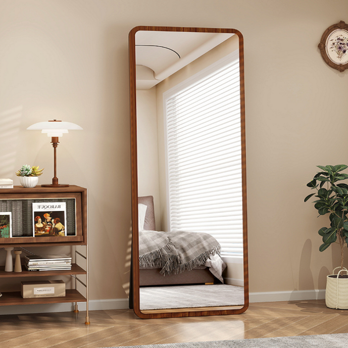 데보코 우드 스탠드 벽걸이 전신거울 40 x 155 cm