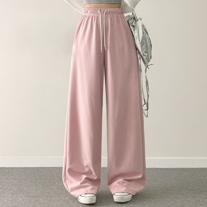 위드후이린 여성용 시그니쳐 와이드 트레이닝 밴딩 팬츠