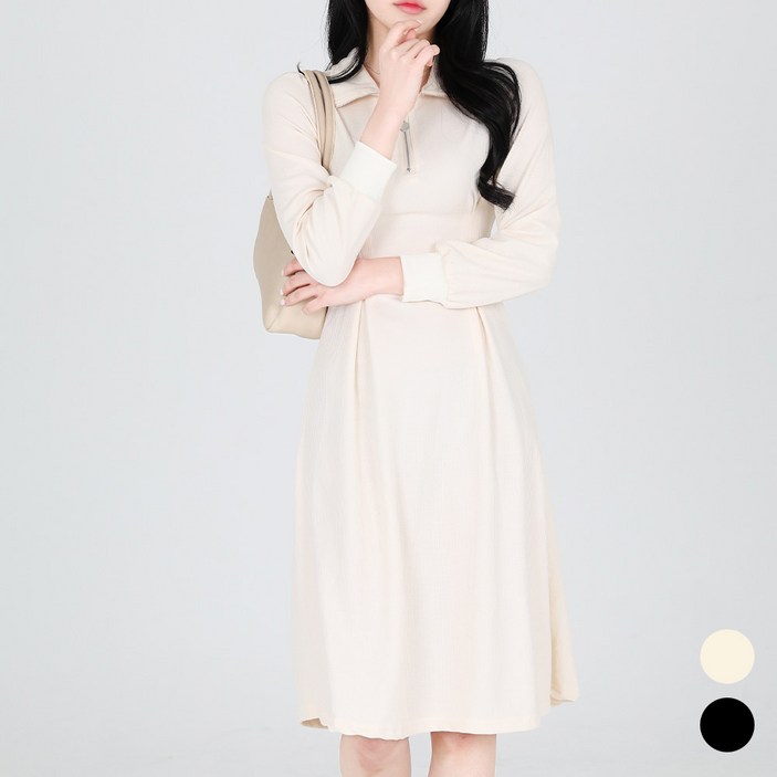 모이르벨라 여성용 엠엠 지퍼 카라 롱 원피스 T25SS2A1641 모이르벨라 여성용 엠엠 지퍼 카라 롱 원피스 T25SS2A1641