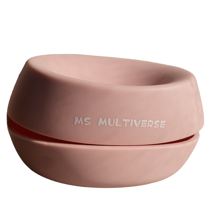 MS MULTIVERSE 메이크업 쿠션 스펀지 실리콘 보관 케이스 여행 휴대용 화장 퍼프 보관함, 1개, 핑크