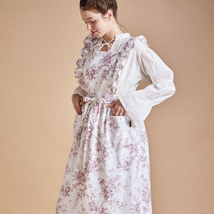 로라애슐리 자스민 수예 프릴 앞치마