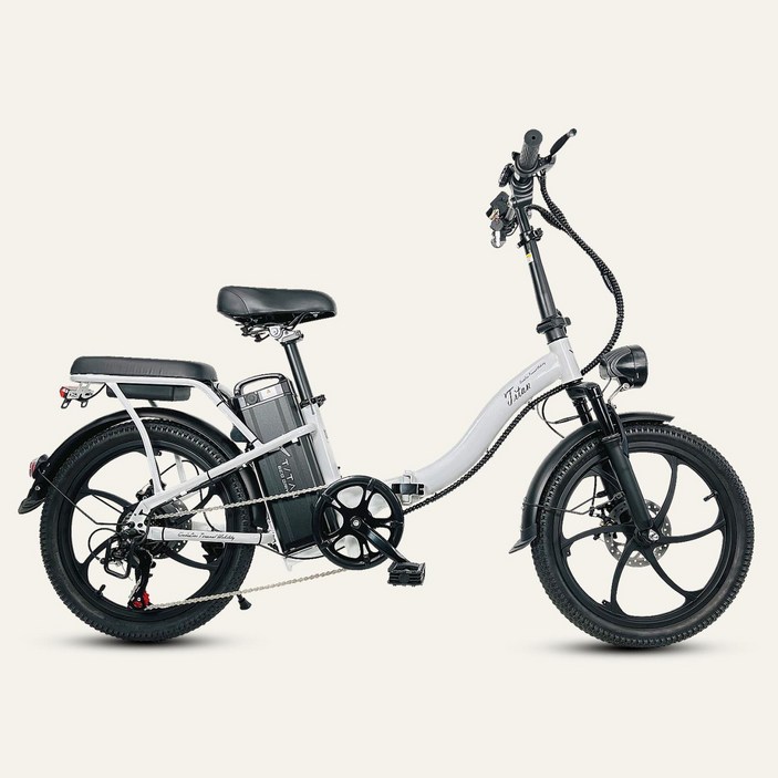 전기자전거 타이탄800 여성용 접이식 자전거 48V 500w, 화이트