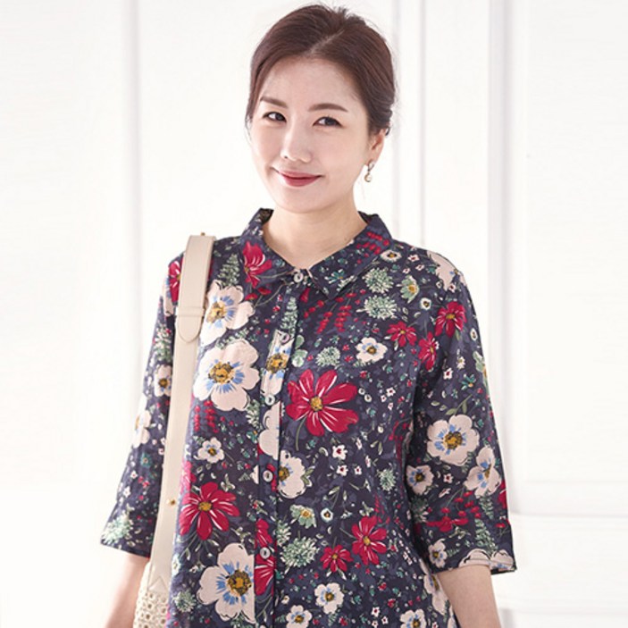 물론 여성 인견 패턴 셔츠블라우스