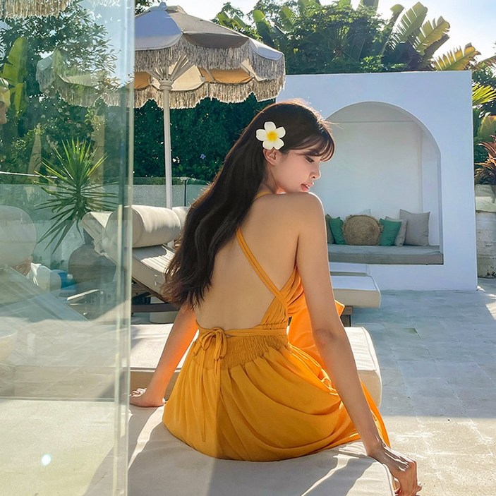 백리스 비치 롱 원피스 휴양지 바캉스 비치원피스 OP18986F