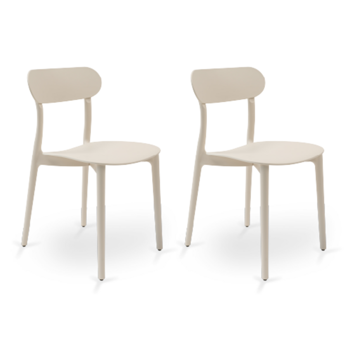 카페의자 메이체어 인테리어 파스텔 카페 디자인 의자 2개, 크림, 2개