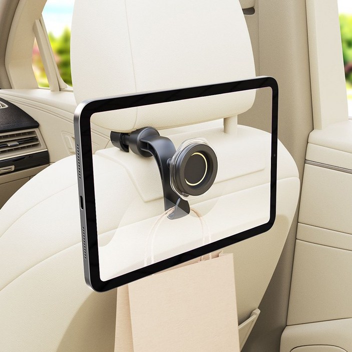 라별 차량용 헤드레스트 거치대 후크걸이 2in1 뒷좌석 핸드폰 태블릿 마그네틱거치대