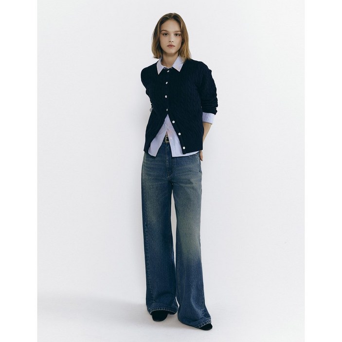 지오다노NEW 여성 와이드 청바지 415533 3칼라