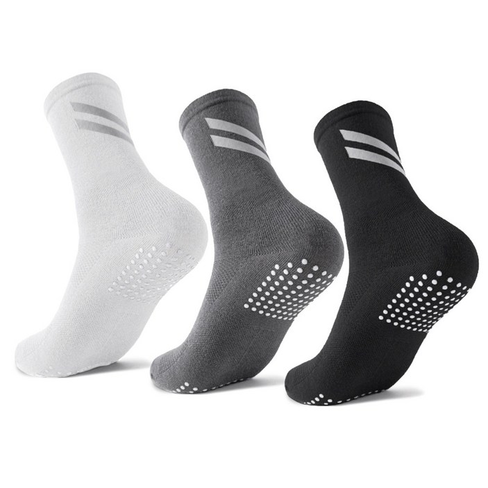 알루이 야간 반사 사이클양말 자전거양말 러닝양말, 1세트, 화이트+그레이+블랙