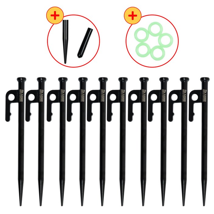 알래즈 단조팩 텐트팩 캠핑 타프 말뚝 고정 강철 팩 S45C 20cm 30cm 40cm 10개 20개, 5개
