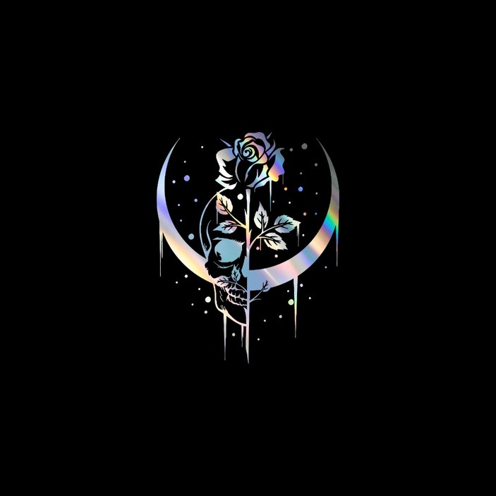 자동차포인트 00411 달 속 장미 튜닝스티커, 홀로그램, 1개 자동차포인트 00411 달 속 장미 튜닝스티커, 홀로그램, 1개
