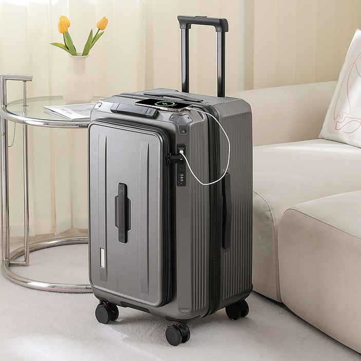 베리어튼 듀얼포켓 디럭스 확장형 TSA 컵홀더 USB 화물용 캐리어5년AS