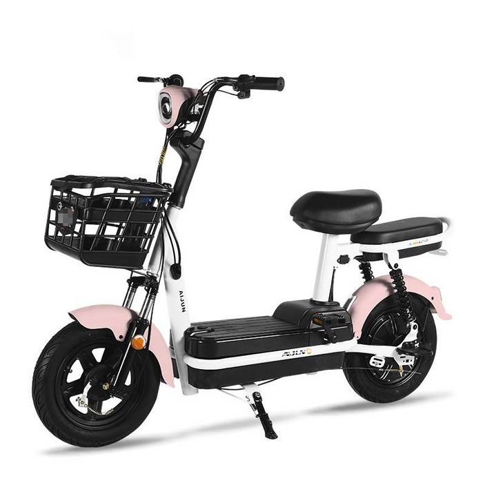 세계일주 성인 전기 자전거 48V 12A 3040km 주행가능거리 여성용 전기자전거 CK22, 핑크