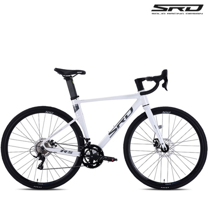 SRD 솔리드 레이싱 경량 로드자전거 R5 18단 듀얼레버 디스크브레이크, 1개, 166cm, SRD R5 510 루나 화이트 미조립+소형공구
