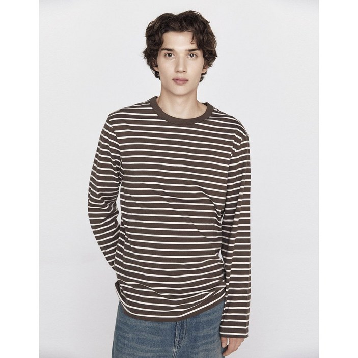 지오다노 NEW 스트라이프 긴팔 티셔츠 01025911