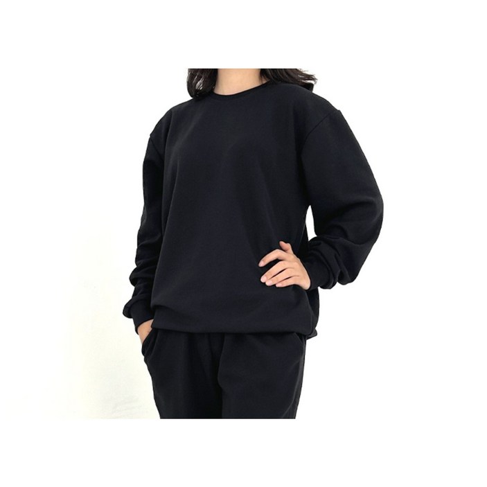 국산 지앤제이 맨투맨 기본핏 남녀공용 긴팔 티셔츠