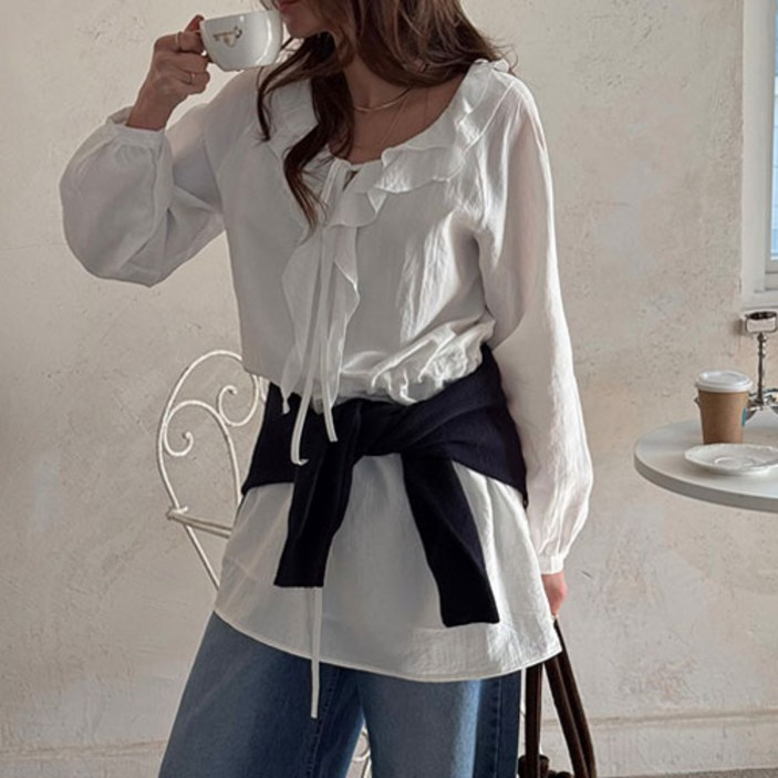 [난닝구]첸비우 원피스블라우스