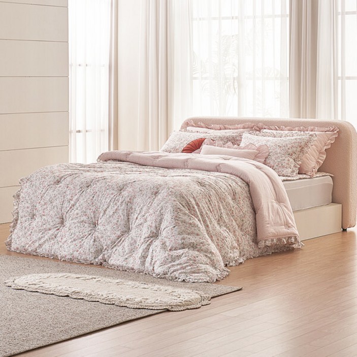 [로라애슐리] (싱글 3종 세트) 죠앤 60수 아사면 차렵이불+패드+베개커버1