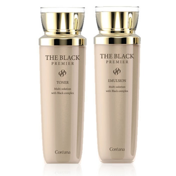 코리아나 더블랙 프리미어 토너 140ml에멀션 140ml, 1세트 코리아나 더블랙 프리미어 토너 140ml에멀션 140ml, 1세트