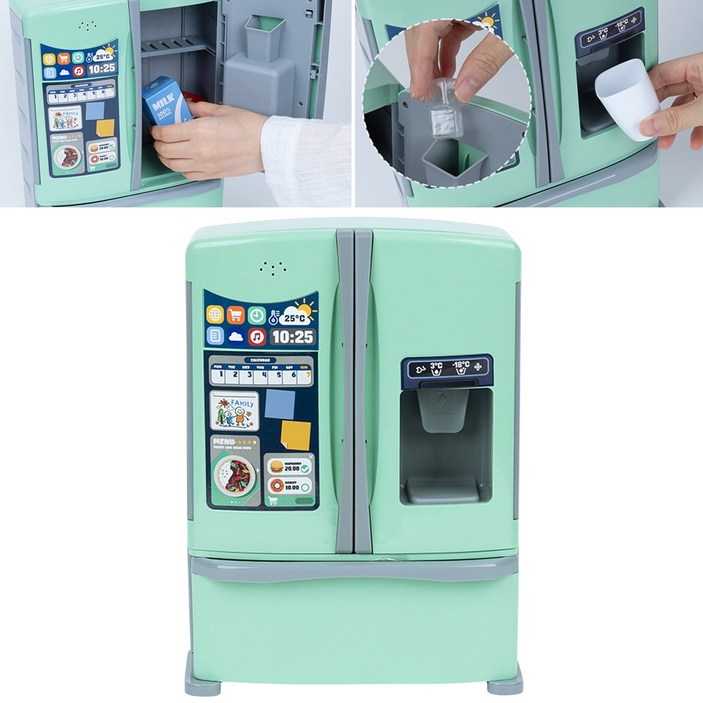 리틀맘그린 냉장고 얼음나오는 작동하는 장난감 주방놀이 가전