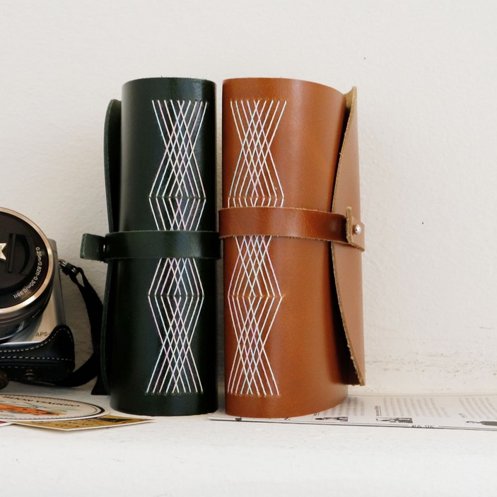 가죽 수제 바인딩 앤포레스트 무지노트 만년 다이어리, 다크그린