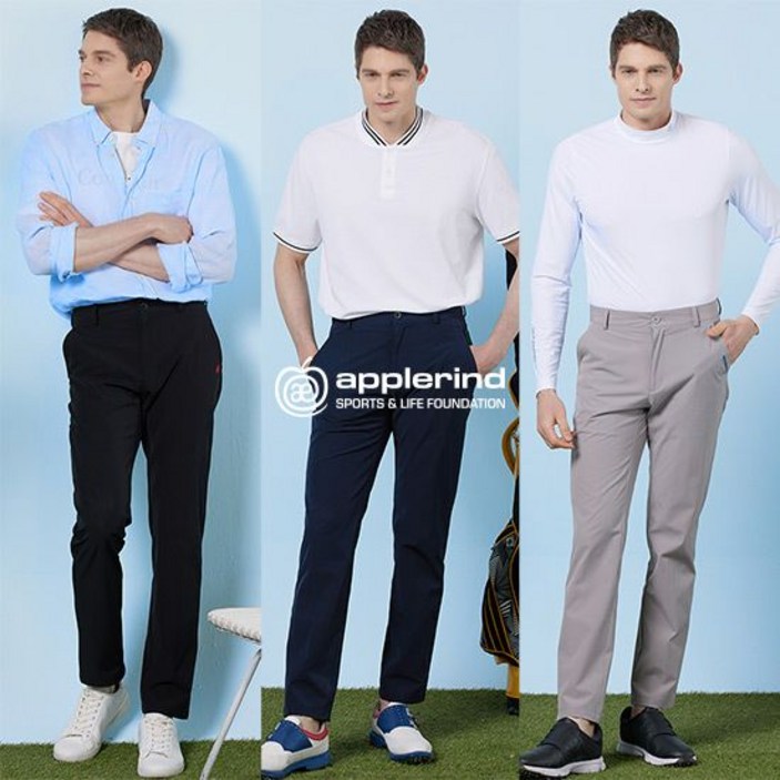 애플라인드 SUMMER 기능성 마스터즈 팬츠 3종세트 남성 MA21PT222