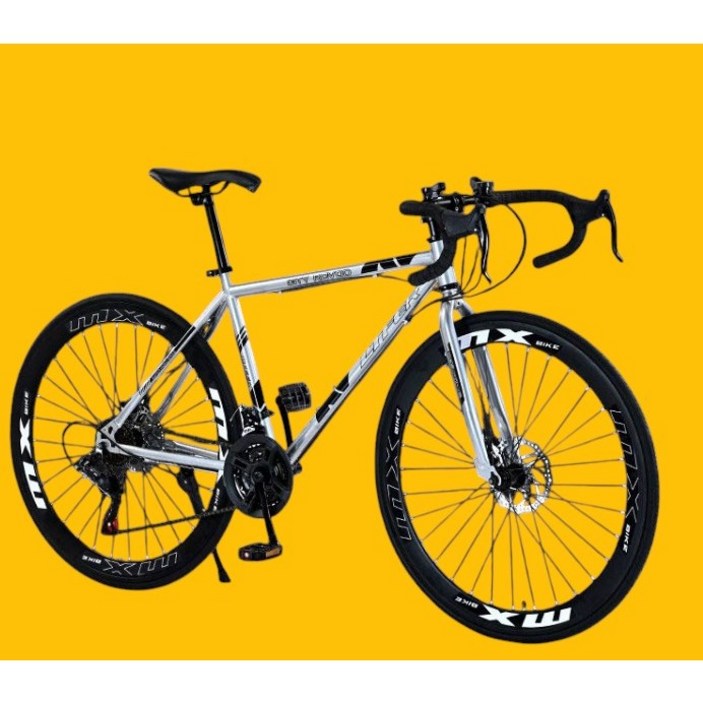 핑크바울몰 초등학생 로드 자전거 입문자용 카본 에어로 배달용 27단변속 사이클 출퇴근 경량 26인치 알리미늄 블랙, 1개, 1cm, 24단 60T 그린 앤 블랙