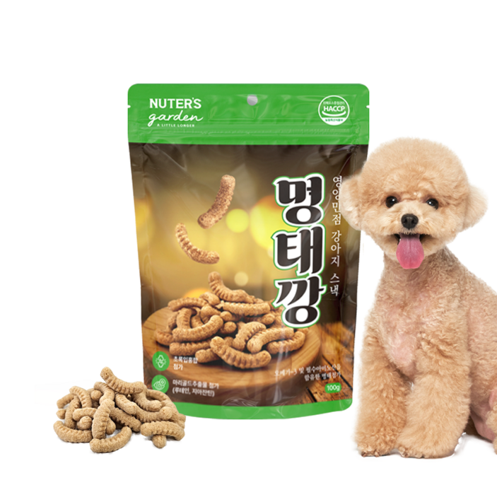 누터스가든 명태깡 100g 강아지간식 루테인 초록입홍합, 명태맛, 100g, 1개