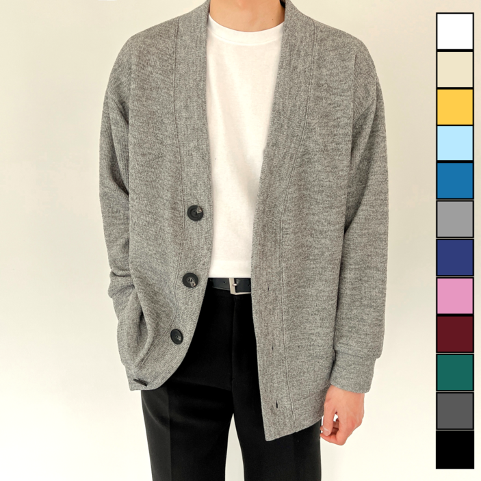 이브컴퍼니 남녀공용 오버핏 무지 골지 가디건 M95XL105110 12컬러 16711