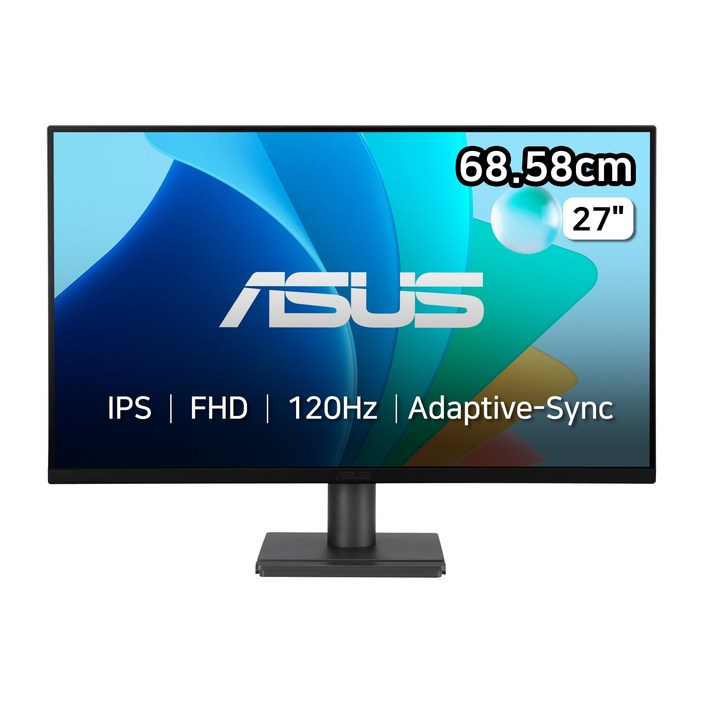 ASUS VA279HG 27인치 IPS 120Hz FHD 모니터 / 1ms / 눈보호 블루라이트 / HDMI VGA 지원, VA279HG, 68.58cm