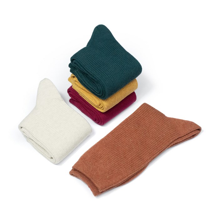 언더페이스 남자 여자 벗겨지지 않는 프리미엄 국산 이중밴드 골지 일반 패션 양말 혼합 5족 세트