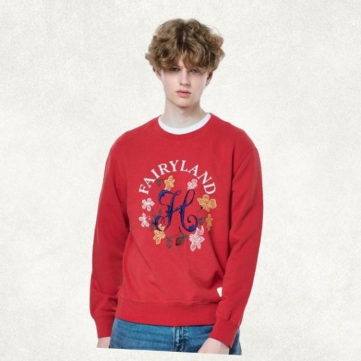 고급스럽고 세련된 헤지스 HAZZYS[25SS] [COLLECTION] FAIRYLAND 그래픽 맨투맨 HZTS5A701R2 선물