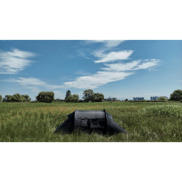 어둠 속 안전한 쉼터  레이븐셀 전술 블랙 텐트 몰리시스템  2중코팅 백패킹미니멀캠핑 텐트