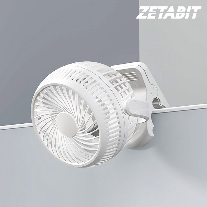 ZETABIT 클립형 충전식 BLDC 모터 서큘레이터 선풍기 유모차 캠핑