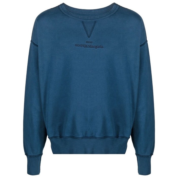 메종 마르지엘라 메종 마르지엘라 로고 자수 디테일 스웨트셔츠