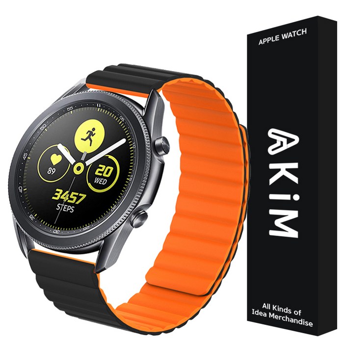 갤럭시워치액티브2 스트랩 네오, 아킴 네오 마그네틱 실리콘 스트랩(블랙)