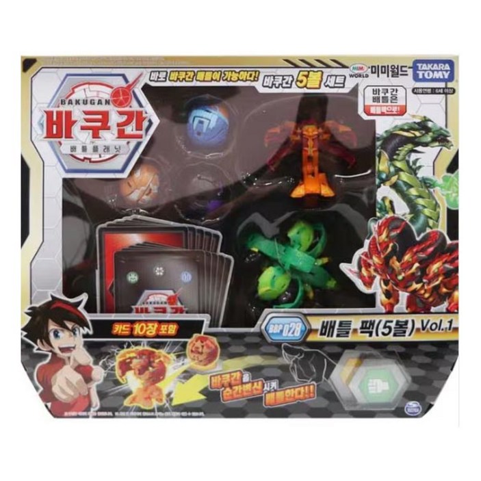 미미월드 바쿠간5볼세트 BBP 028 배틀팩 vol.1 (006 캐리어세트증정)
