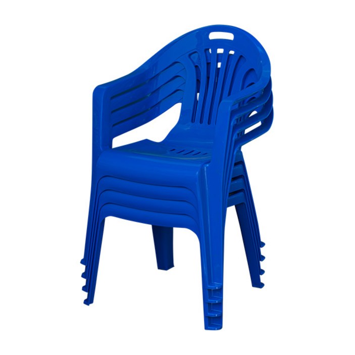 [공룡플라스틱] 야외용 플라스틱 팔걸의 의자(에덴의자) 4개 세트-편의점 야외 행사용