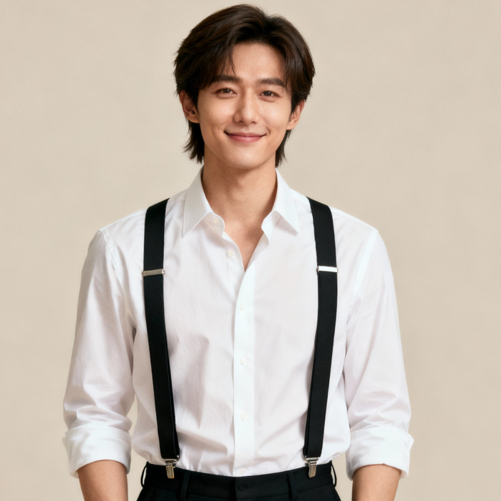 노아스 남자 서스펜더 팬츠 정장 멜빵 웨딩 멜빵밴드