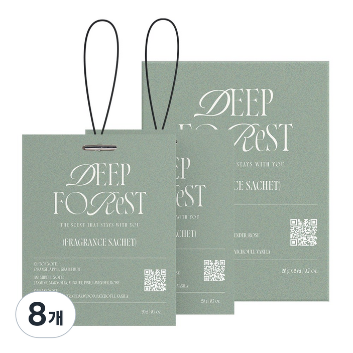 아마롬 퍼퓸 샤쉐 차량용 방향제, 딥 포레스트, 8개