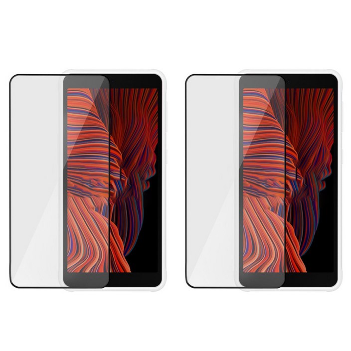 렉스 케이스 호환형 풀커버 강화유리 휴대폰 액정보호필름 2P, 1세트