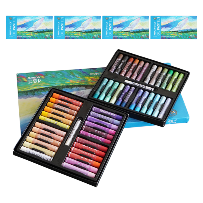 코히모 갤러리 드로잉 꾸덕 오일 파스텔 세트 3W150, 48색, 5세트