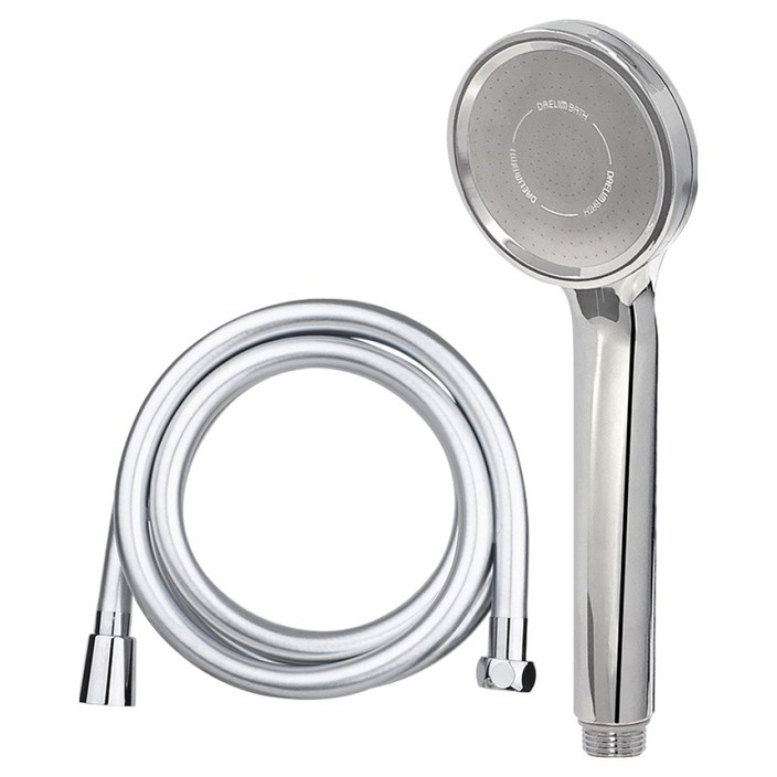 대림바스 1기능 수압상승 샤워헤드 + PVC 샤워호스 2m 세트