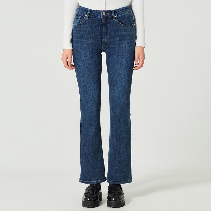 게스 여성용 슬림 부츠컷 팬츠 다크블루 사계절용 YO3D1142DBL2