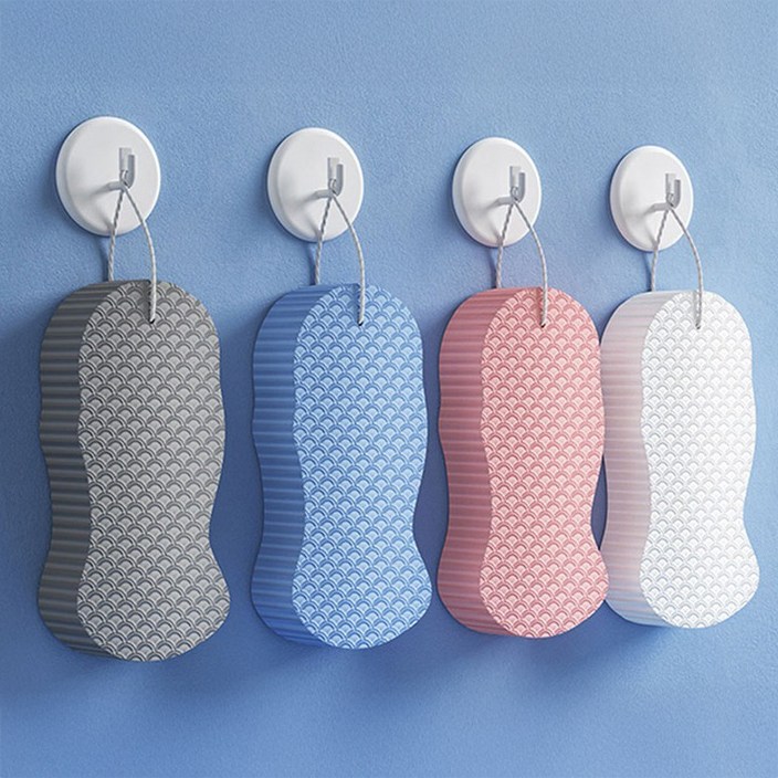 물고기 모양 때밀이 스펀지 때지우개 4종 세트