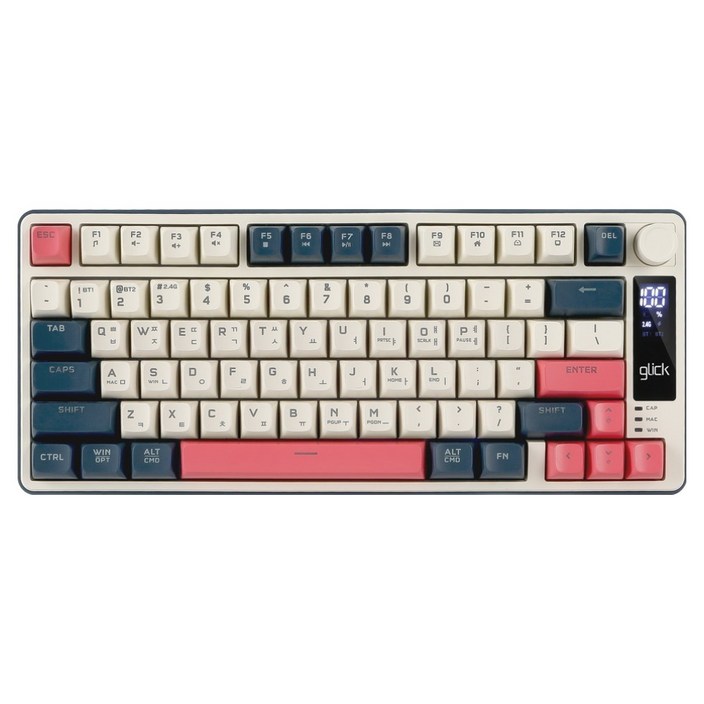 지클릭커 사일런스 M 78키 풀윤활 방수 무소음 블루투스 게이밍 무선 텐키리스 키보드