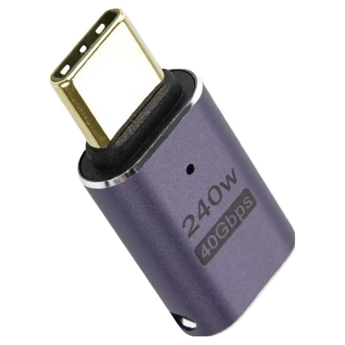 YTEK USB4 Gen3x2 C타입 240W 40Gbps 8K OTG 일자 연장 M/F 젠더